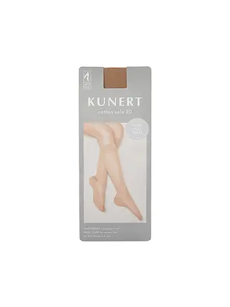 KUNERT | Kniestrümpfe COTTON SOLE 20 DEN | hellbraun